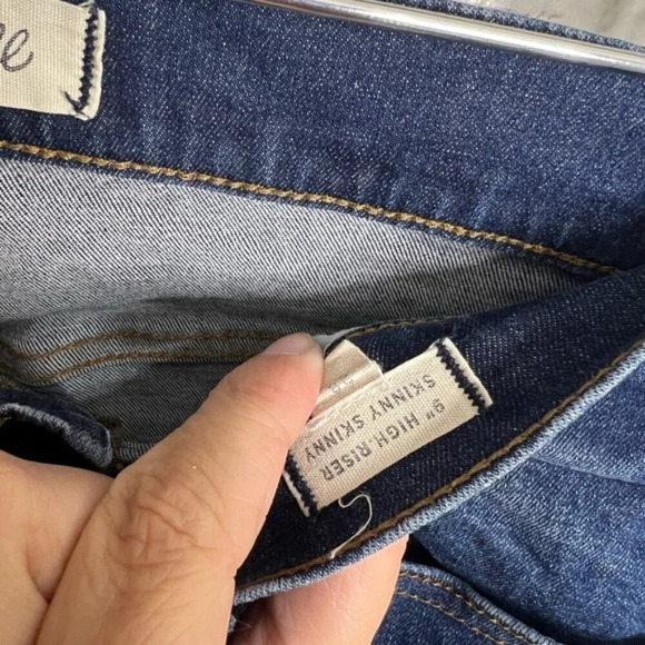MADEWELL 8” High Riser Skinny  Skinny Jeans Medium Wash Blue Denim Size 28 - Picture 6 of 9